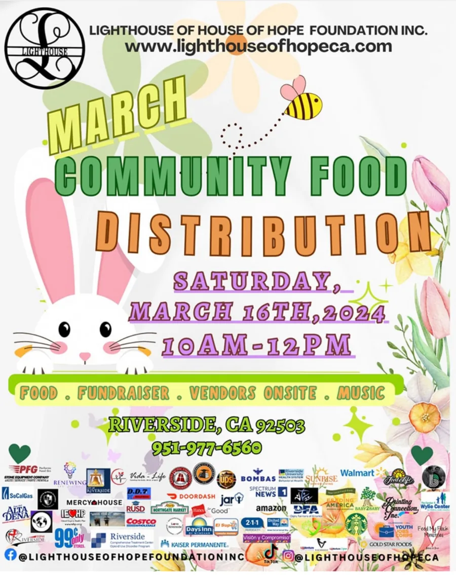Community Food Distribution flyer — click to enlarge