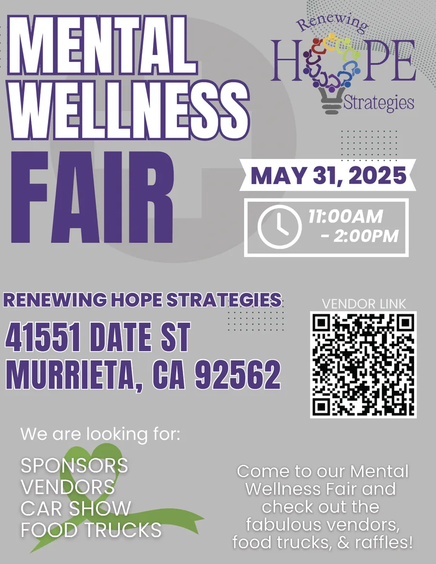 Mental Wellness Fair flyer — click to enlarge